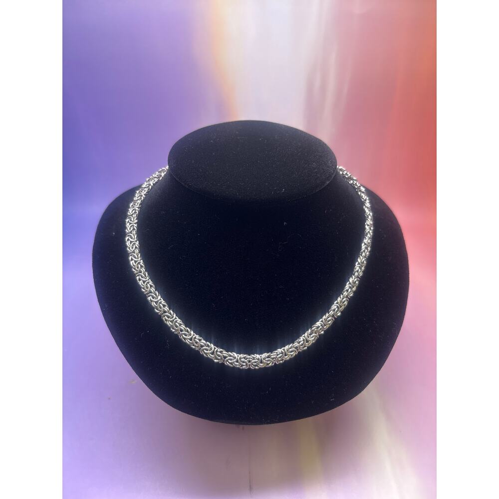 Bizentine necklace 
925 silver 18” 21.3G